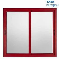 TATA Pravesh Red Canvas Sliding Aluminium Window