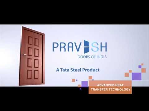 Tata Pravesh Embossed Wood Finish Residential Steel Door