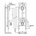 Jaquar FLV-CHR-1075FP i-Flush Concealed Cistern Floor Mounting Frame