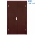 TATA Pravesh Coral Plain Wood Finish Double Leaf Residential Steel Door