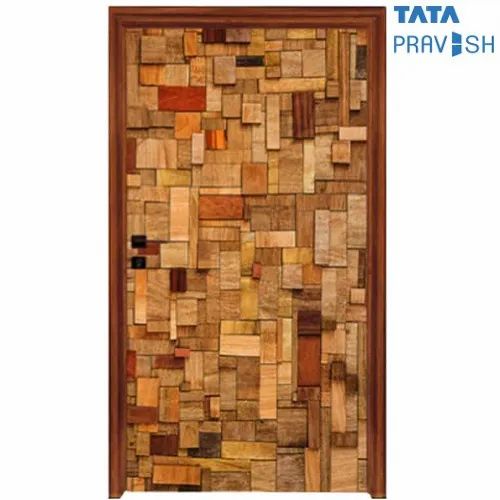 Tata Pravesh Reflection Natura Series Wood Finish Residential Steel Door
